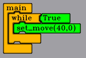 Example of program code block "main"